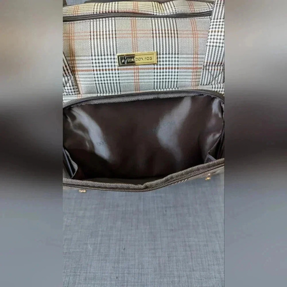 London Fog Braintree Style 1330 2 Wheel Under Seat Travel Luggage Plaid - Picture 2 of 11